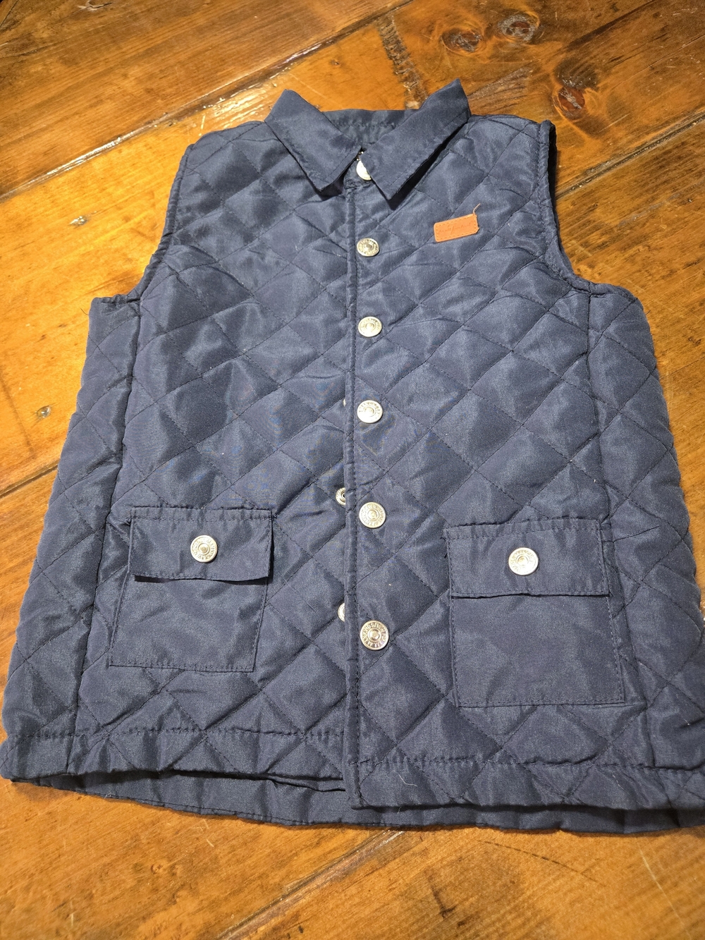 Quilted Kids Vest in Navy - Lightweight Layering